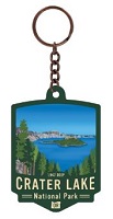   Key Chain - Crater Lake Wooden Made in the USA